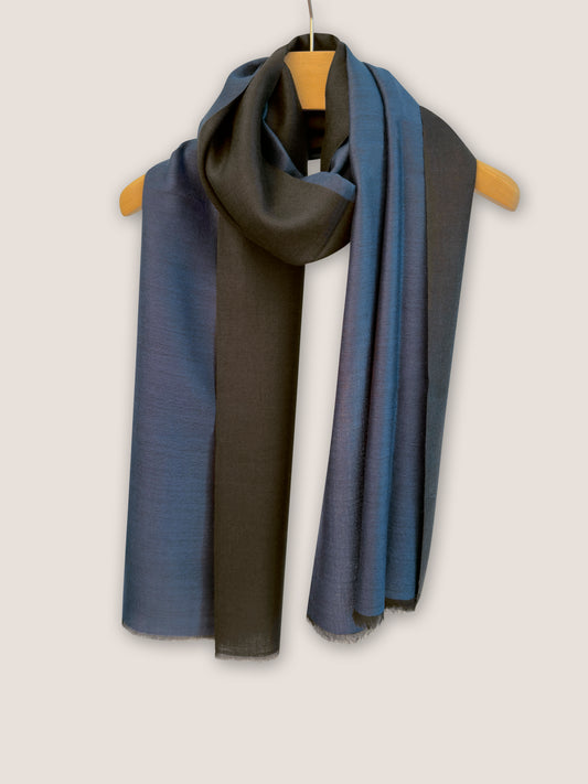 Double Essence - Navy-Black, 100% Kaschmir Schal