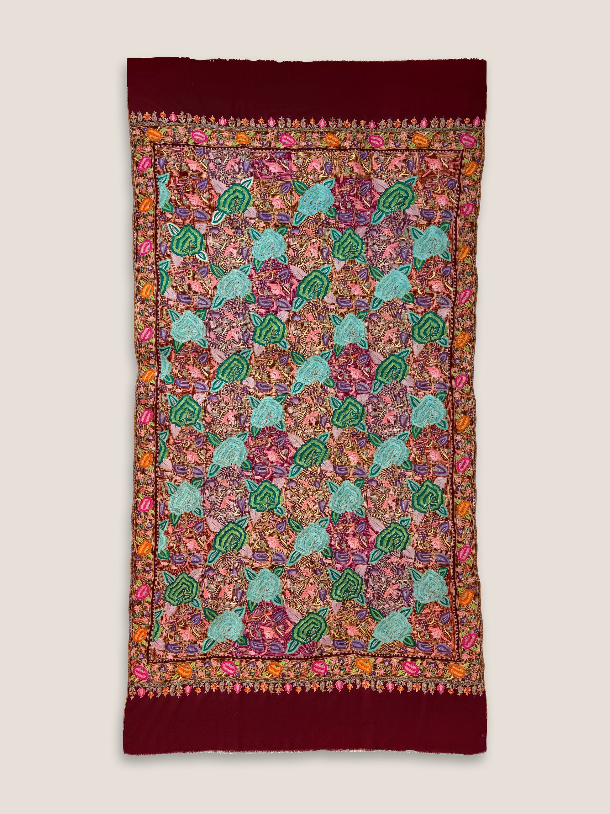 Noor of Kashmir – Pashmina-Schal in elegantem Rot