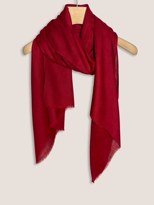 Essence of Color - Dark Red, 100% Feinstes Pashmina-Kaschmir