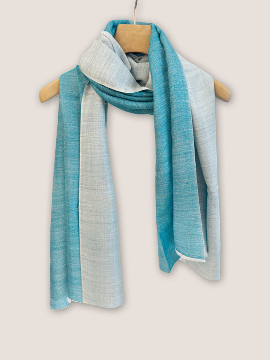 Double Essence - Turquoise-Aqua, 100% Kaschmir Schal
